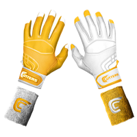 Cutters Prime Command Yin Yang Batting Gloves - Men's - Gold / White