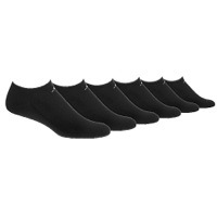 adidas Athletic 6-Pack No Show Socks - Men's - All Black / Black