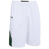 Under Armour Team Crunch Time Shorts - Men's - White / Dark Green