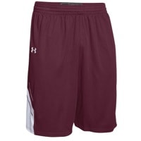 Under Armour Team Crunch Time Shorts - Men's - Maroon / White