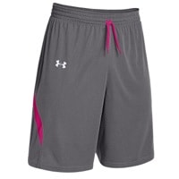 Under Armour Team Clutch Reversible Shorts - Women's - Grey / Pink