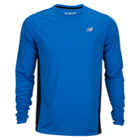 New Balance Accelerate Long Sleeve T-Shirt - Men's - Light Blue / Black