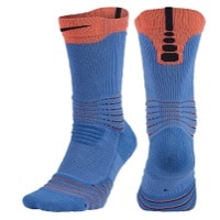 Nike Elite Versatility Crew Socks - Light Blue / Orange