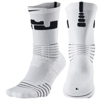 Nike LeBron Elite Versatility Crew Socks -  LeBron James - White / Black