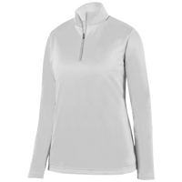 Augusta Sportswear Team Wicking Fleece Pullover - Women's - All White / White