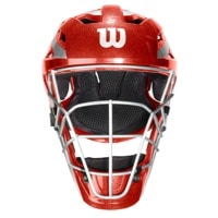 Wilson Pro Stock Catcher's Helmet - Adult - Red / Silver