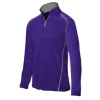 Mizuno Compression 1/4 Zip L/S Batting Jacket - Men's - Purple / Purple