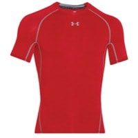 Under Armour HeatGear Armour Compression S/S Shirt - Men's - Red / Grey