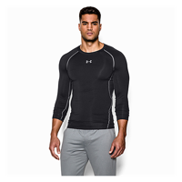 Under Armour HeatGear Armour Comp L/S T-Shirt - Men's - Black / Grey