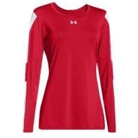 Under Armour Team Block Party L/S Jersey - Women's - Red / White