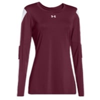 Under Armour Team Block Party L/S Jersey - Women's - Maroon / White