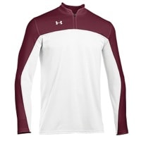 Under Armour Stock Lottery L/S Shooter's Shirt - Men's - White / Maroon