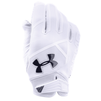 Under Armour Playoff Coldgear II Football Gloves - Men's - White / Black