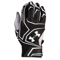 Under Armour Yard Clutchfit Batting Gloves - Men's - Black / White