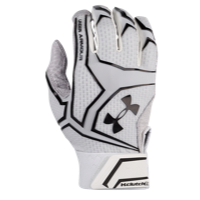 Under Armour Yard Clutchfit Batting Gloves - Men's - White / Black