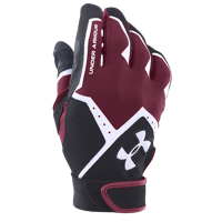 Under Armour Clean Up VI Batting Gloves - Youth - Maroon / Black