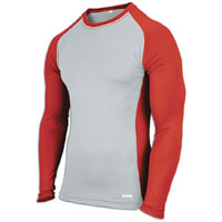 Eastbay EVAPOR Baseball Compression Top - Men's - Grey / Red