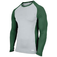 Eastbay EVAPOR Baseball Compression Top - Men's - Grey / Dark Green