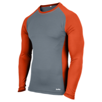 Eastbay EVAPOR Baseball Compression Top - Men's - Grey / Orange