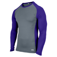 Eastbay EVAPOR Baseball Compression Top - Men's - Grey / Purple