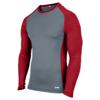 Eastbay Evapor L/S Baseball Compression Top - Boys' Grade School - Red / Grey