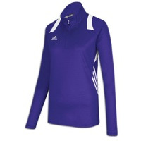 adidas Team Climalite Game Day 1/4 Zip - Women's - Purple / White