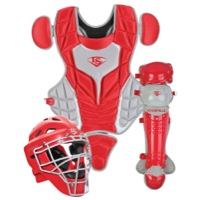 Louisville Slugger Series 5 3-Piece Catcher's Set - Youth - Red / Grey