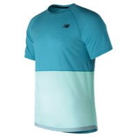 New Balance Breathe Short Sleeve T-Shirt - Men's - Aqua / Light Blue