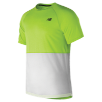 New Balance Breathe Short Sleeve T-Shirt - Men's - Light Green / White