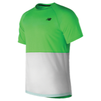 New Balance Breathe Short Sleeve T-Shirt - Men's - Green / White