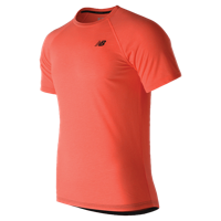 New Balance Breathe Short Sleeve T-Shirt - Men's - Orange / Black