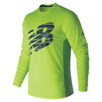 New Balance Accelerate Long Sleeve T-Shirt - Men's - Light Green / Dark Green