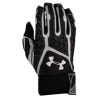 Under Armour Combat V Full Finger Lineman Gloves - Men's - Black / White