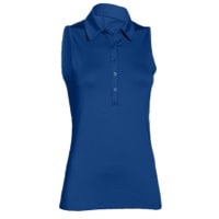 Under Armour Zinger Sleeveless Golf Polo - Women's - Blue / Blue