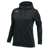 Nike Team Full-Zip Therma Hoodie - Women's - All Black / Black