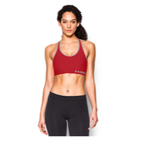 Under Armour Mid Bra - Women's - Red / Grey