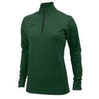 Nike Team Dri-FIT 1/2 Zip - Women's - Dark Green / Dark Green