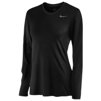 Nike Team Legend Long Sleeve T-Shirt - Women's - Black / Black