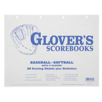 Glover's Scorebook Binder  Baseball Refills - White / Blue