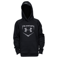 Under Armour Baseball Logo Hoodie - Boys' Grade School - Black / Grey