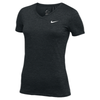 Nike Team Short Sleeve V-Neck Legend T-Shirt - Women's - All Black / Black