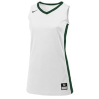 Nike Team Fastbreak Jersey - Girls' Grade School - White / Dark Green