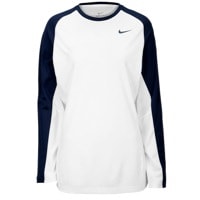 Nike Team Elite L/S Shooting Shirt - Women's - White / Navy