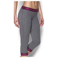 Under Armour Favorite Capri Leggings - Women's - Grey / Pink