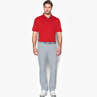 Under Armour Tech Golf Polo - Men's - Red / Grey