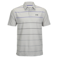 Under Armour Coolswitch Pivot Stripe Golf Polo - Men's - Grey / Purple