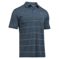 Under Armour Coolswitch Pivot Stripe Golf Polo - Men's - Navy / Light Blue