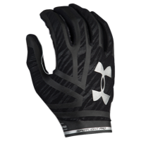 Under Armour Spotlight Pro Football Gloves - Men's - Black / Silver