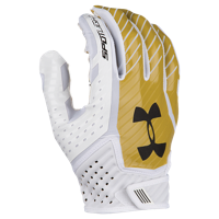 Under Armour Spotlight Football Gloves - Men's - White / Gold