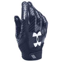 Under Armour Spotlight Football Gloves - Men's - Navy / White